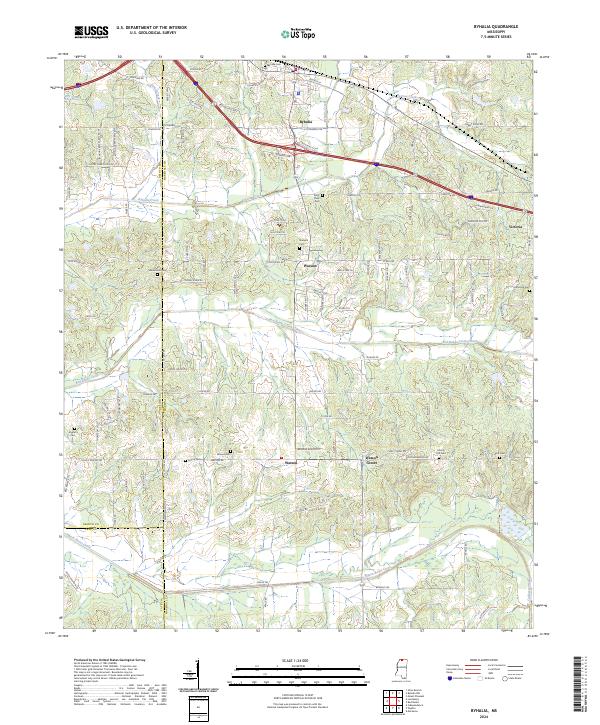 Byhalia, MS — USGS 7.5-minute topo (2024)