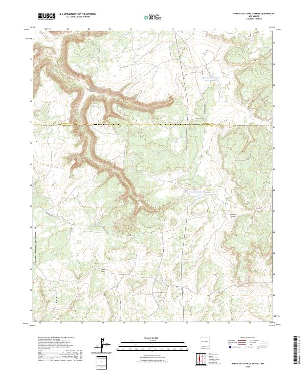 Upper Galestina Canyon, NM — USGS 7.5-minute topo (2023)