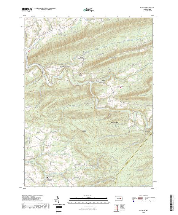 Shumans, PA — USGS 7.5-minute topo (2023)