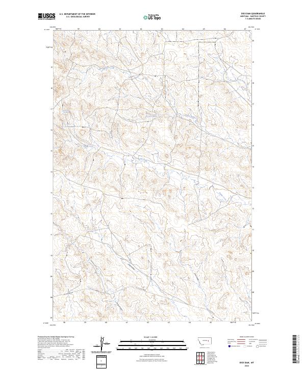 Dice Dam, MT — USGS 7.5-minute topo (2024)