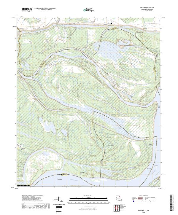 Bedford, LA-MS — USGS 7.5-minute topo (2024)