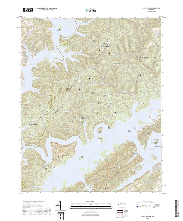 White Hollow, TN — USGS 7.5-minute topo (2022)