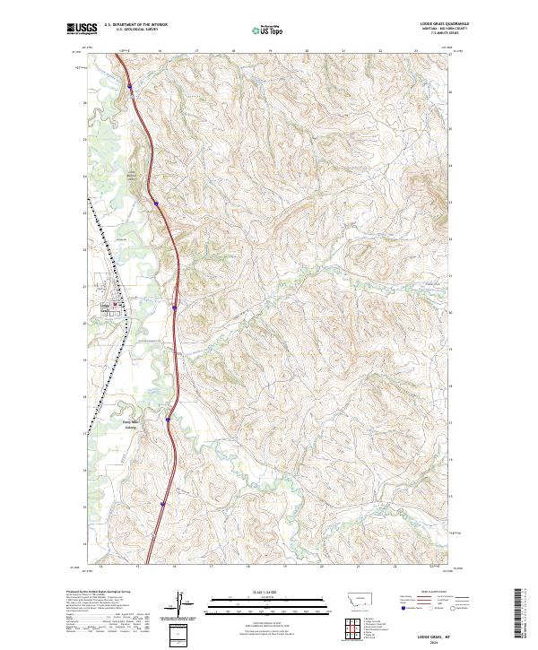 Lodge Grass, MT — USGS 7.5-minute topo (2024)