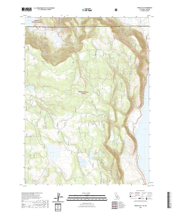 Pease Flat, CA-OR — USGS 7.5-minute topo (2022)