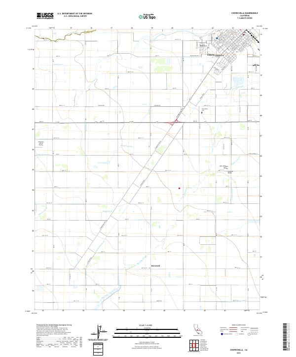 Chowchilla, CA — USGS 7.5-minute topo (2021)