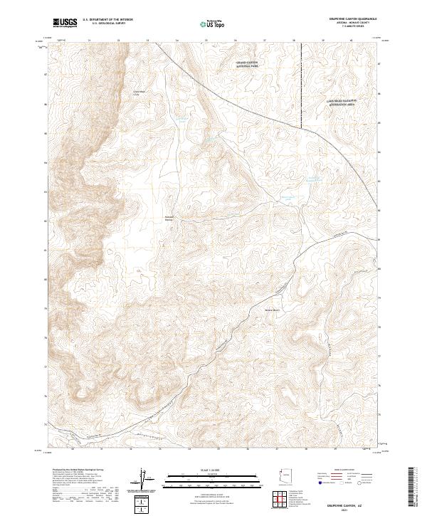 Grapevine Canyon, AZ — USGS 7.5-minute topo (2021)