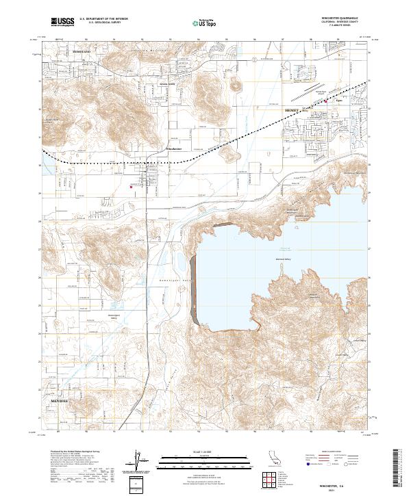Winchester, CA — USGS 7.5-minute topo (2021)