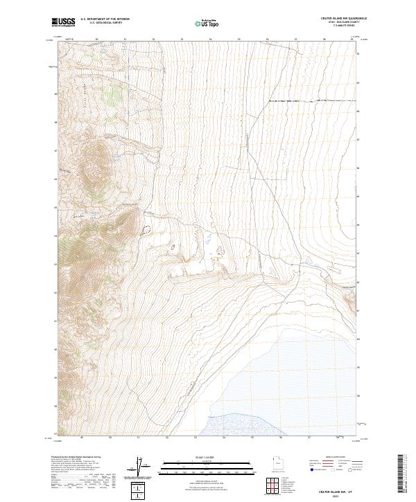 Crater Island NW, UT — USGS 7.5-minute topo (2023)