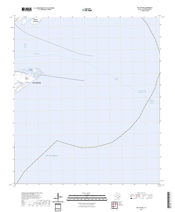 The Jetties, TX — USGS 7.5-minute topo (2025)