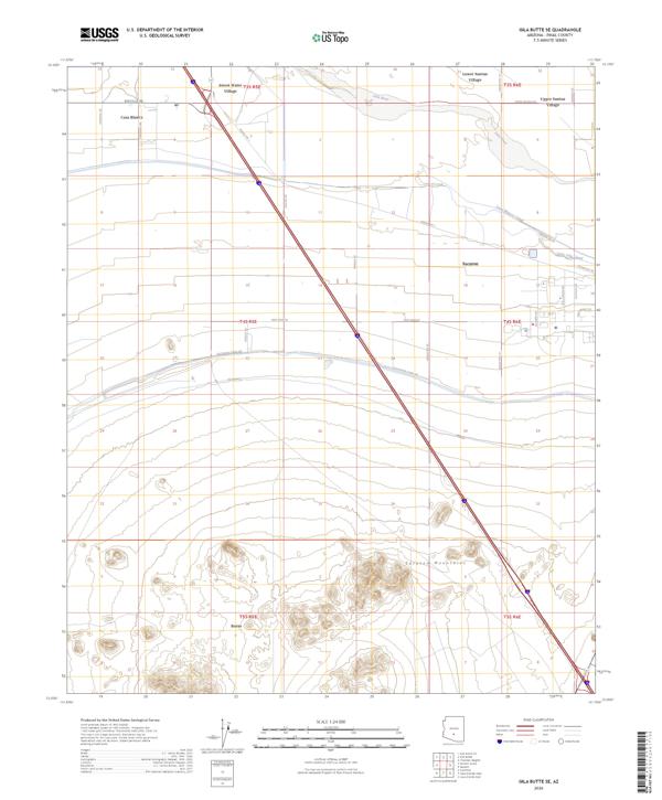 Gila Butte SE, AZ — USGS 7.5-minute topo (2026)