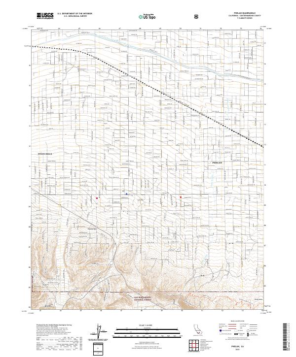 Phelan, CA — USGS 7.5-minute topo (2021)