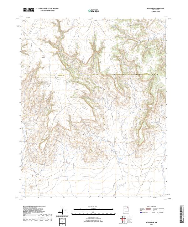 Beenham SW, NM — USGS 7.5-minute topo (2023)