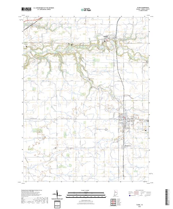 Flora, IN — USGS 7.5-minute topo (2022)