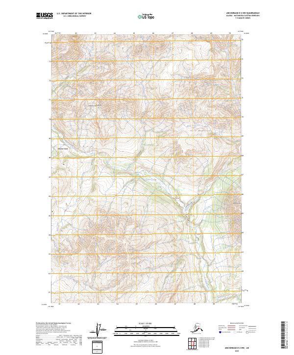 Anchorage D-2 NW, AK — USGS 7.5-minute topo (2023)