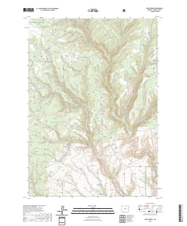 Buck Spring, OR — USGS 7.5-minute topo (2023)