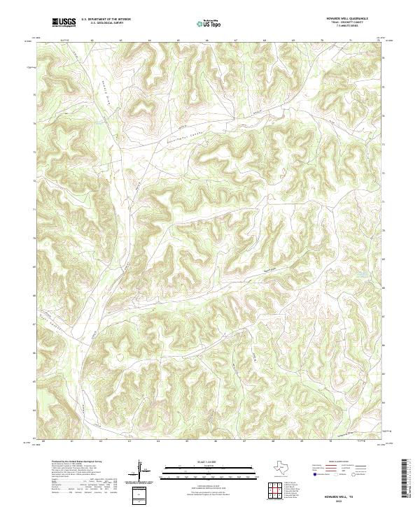 Howards Well, TX — USGS 7.5-minute topo (2022)