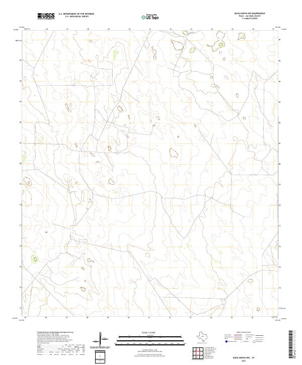 Agua Nueva NW, TX — USGS 7.5-minute topo (2022)