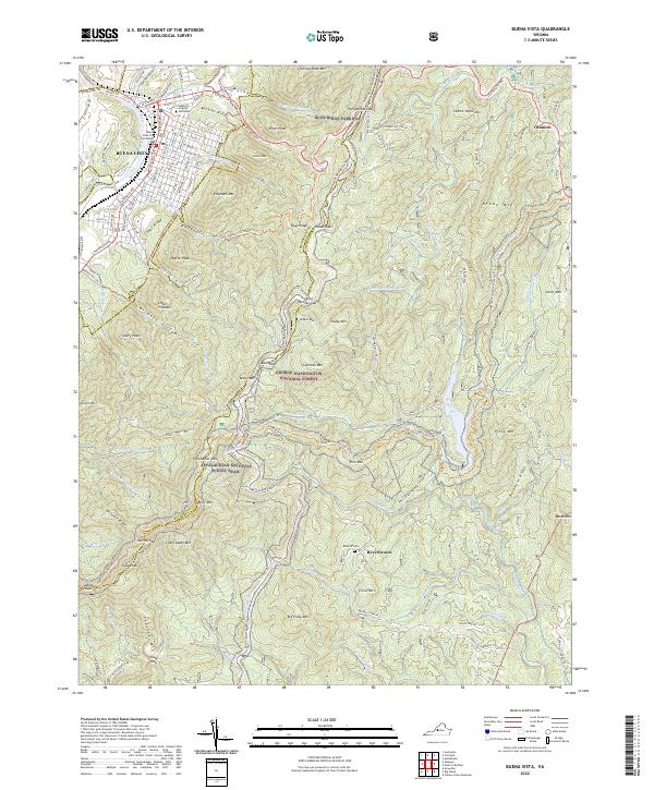 Buena Vista, VA — USGS 7.5-minute topo (2022)