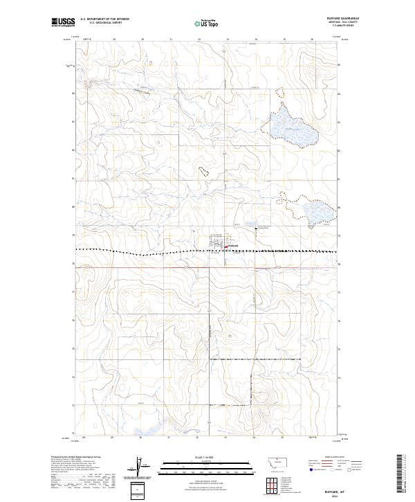 Rudyard, MT — USGS 7.5-minute topo (2024)