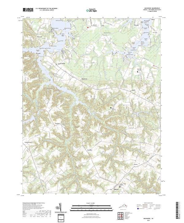 Machodoc, VA — USGS 7.5-minute topo (2022)
