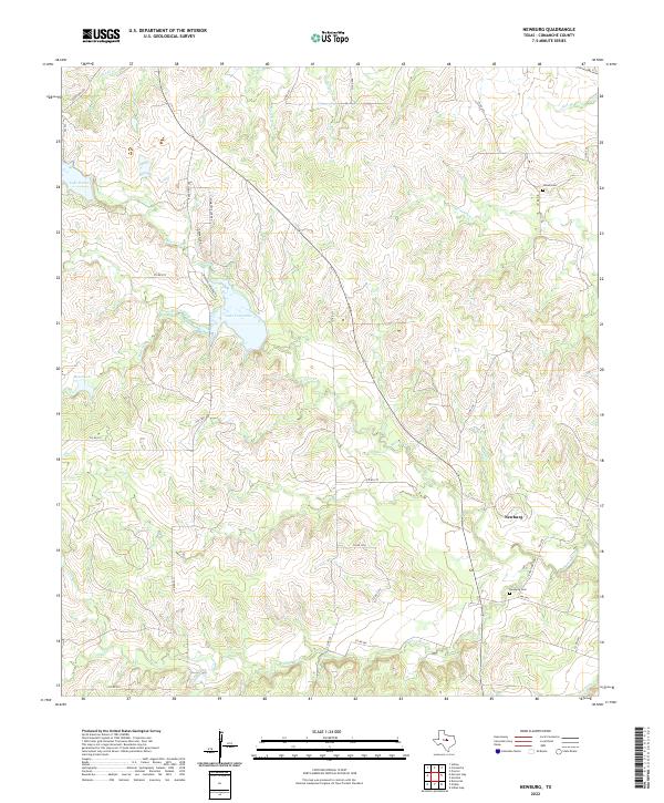 Newburg, TX — USGS 7.5-minute topo (2022)