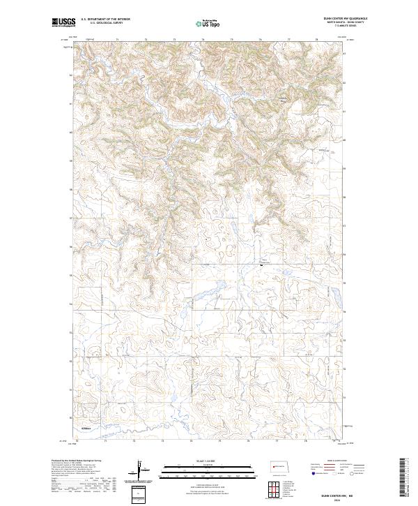 Dunn Center NW, ND — USGS 7.5-minute topo (2024)
