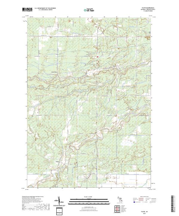 Floyd, MI — USGS 7.5-minute topo (2023)