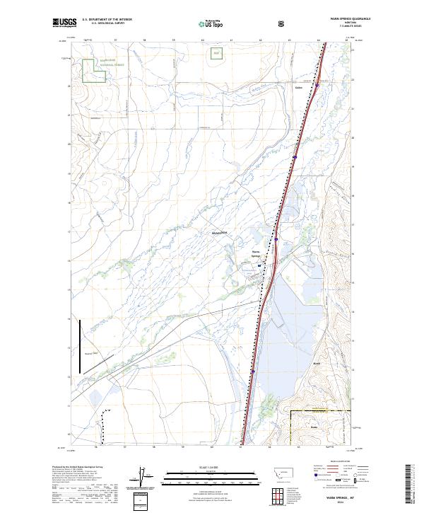 Warm Springs, MT — USGS 7.5-minute topo (2024)