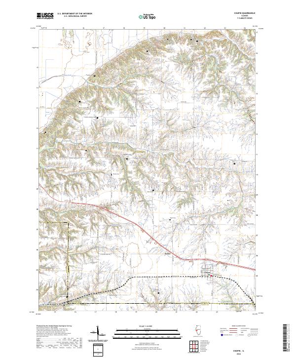 Chapin, IL — USGS 7.5-minute topo (2024)