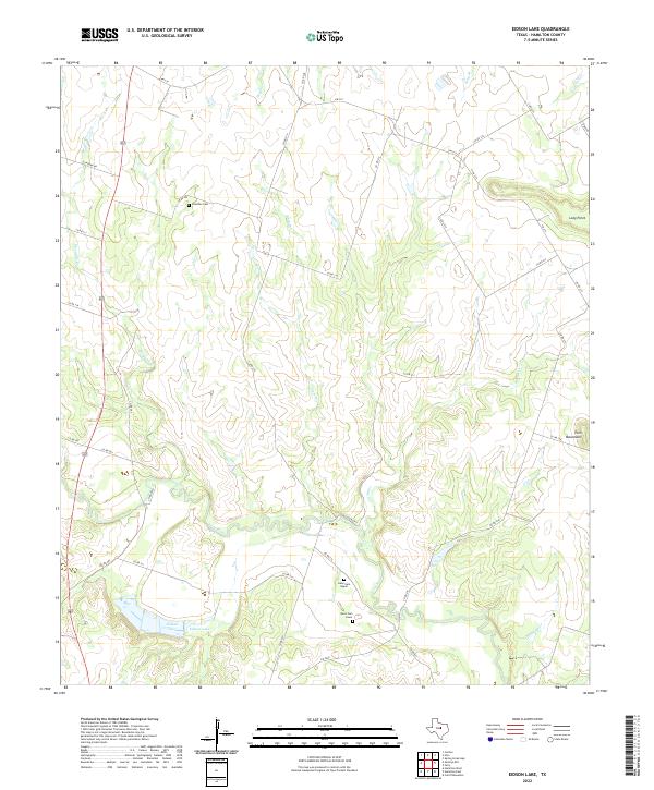 Eidson Lake, TX — USGS 7.5-minute topo (2022)