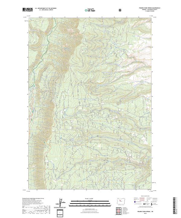 Prairie Farm Spring, OR — USGS 7.5-minute topo (2023)