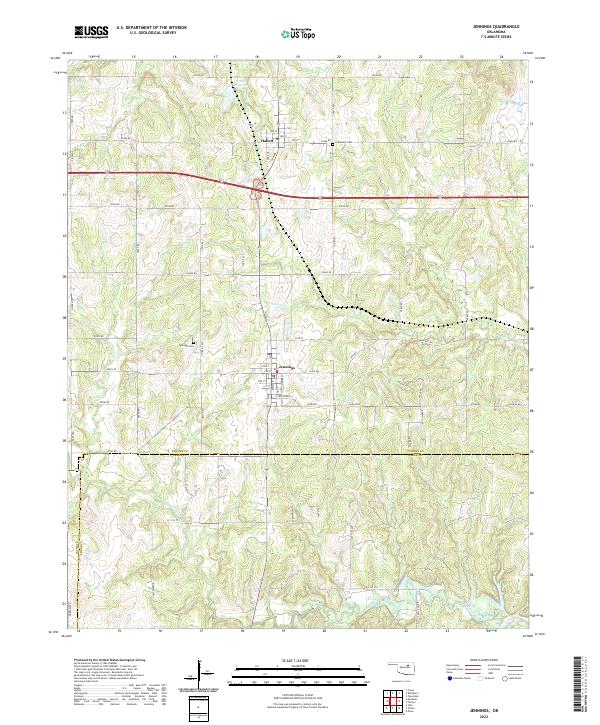 Jennings, OK — USGS 7.5-minute topo (2022)