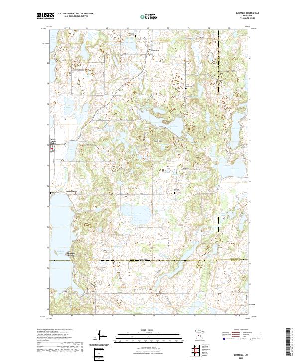 Burtrum, MN — USGS 7.5-minute topo (2022)
