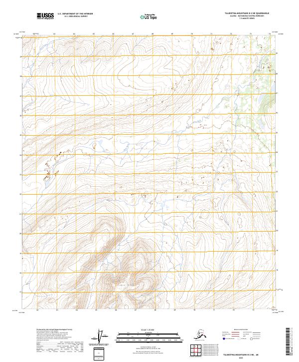 Talkeetna Mountains B-2 NE, AK — USGS 7.5-minute topo (2023)