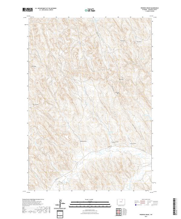 Fredrick Draw, WY — USGS 7.5-minute topo (2021)