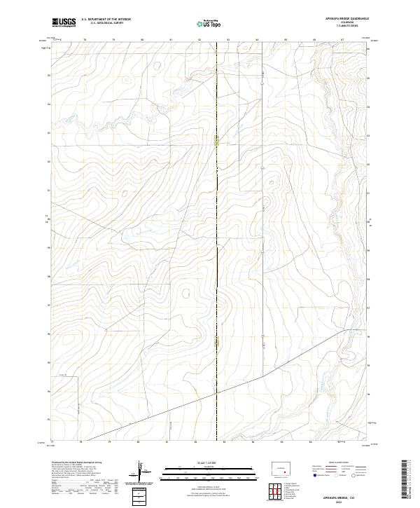 Apishapa Bridge, CO — USGS 7.5-minute topo (2022)