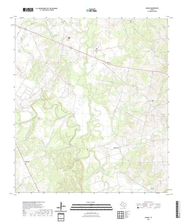Hamon, TX — USGS 7.5-minute topo (2022)