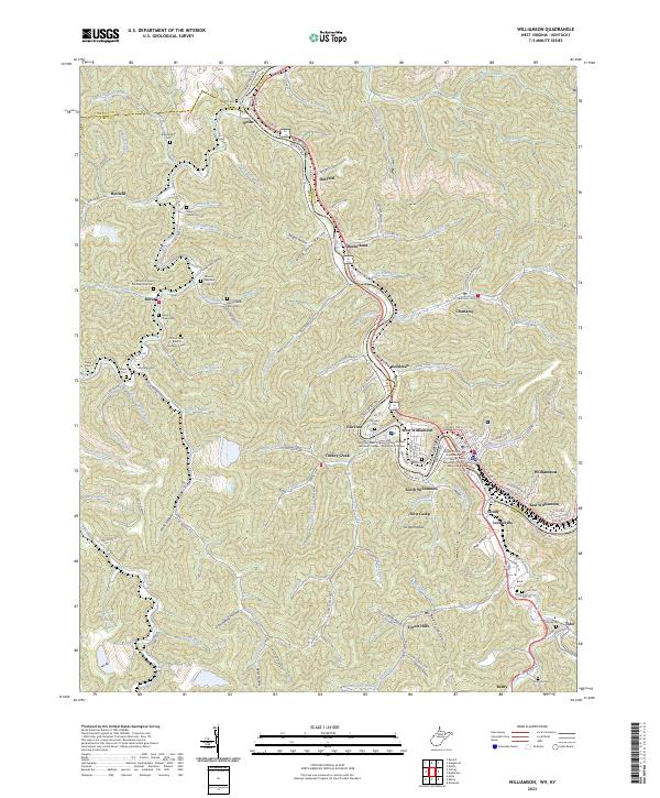 Williamson, WV-KY — USGS 7.5-minute topo (2023)