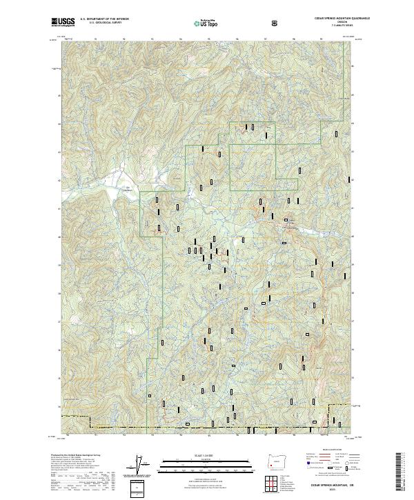 Cedar Springs Mountain, OR — USGS 7.5-minute topo (2023)