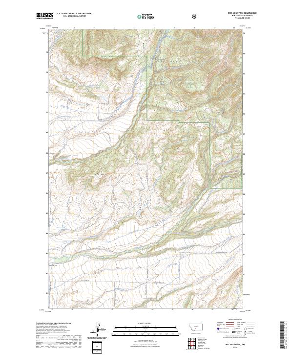 Ibex Mountain, MT — USGS 7.5-minute topo (2024)