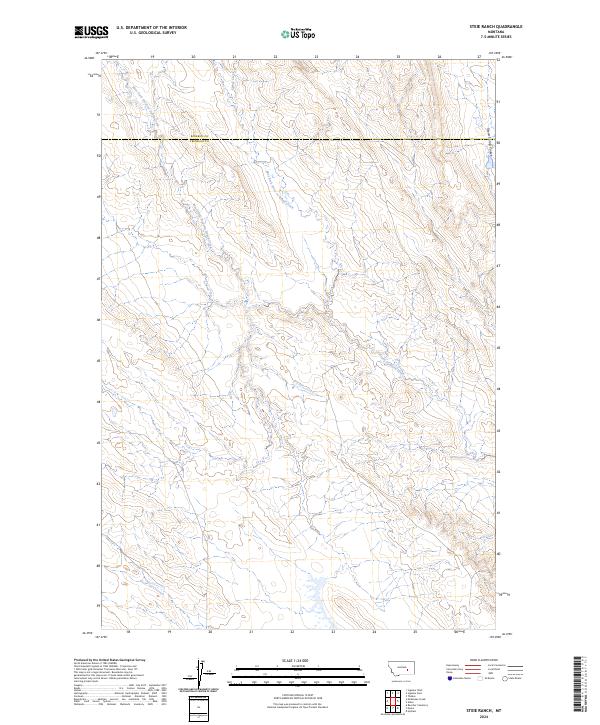 Steie Ranch, MT — USGS 7.5-minute topo (2024)