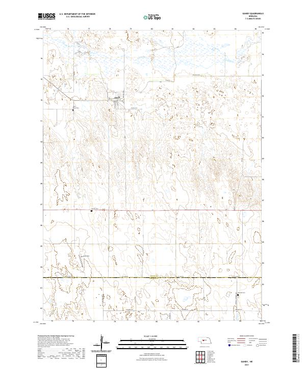 Gandy, NE — USGS 7.5-minute topo (2021)