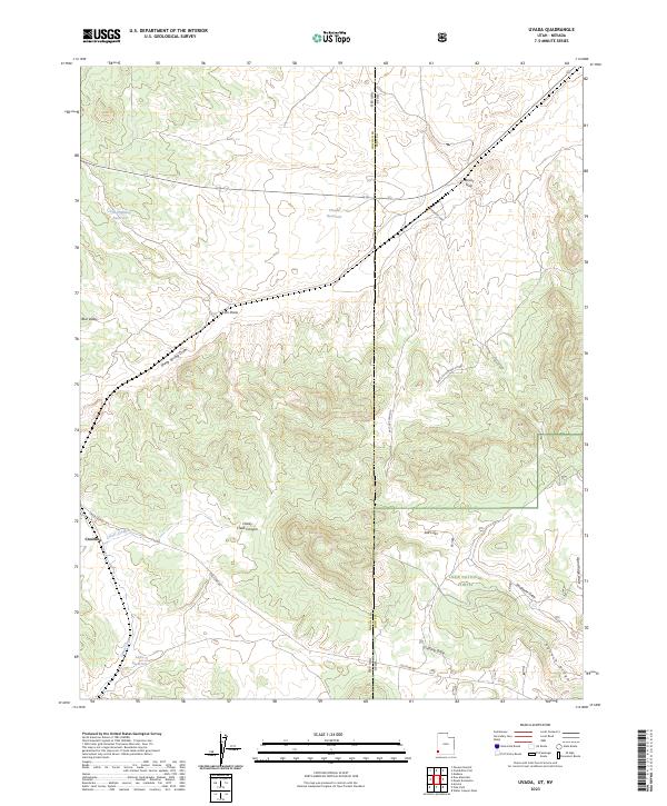 Uvada, UT-NV — USGS 7.5-minute topo (2023)