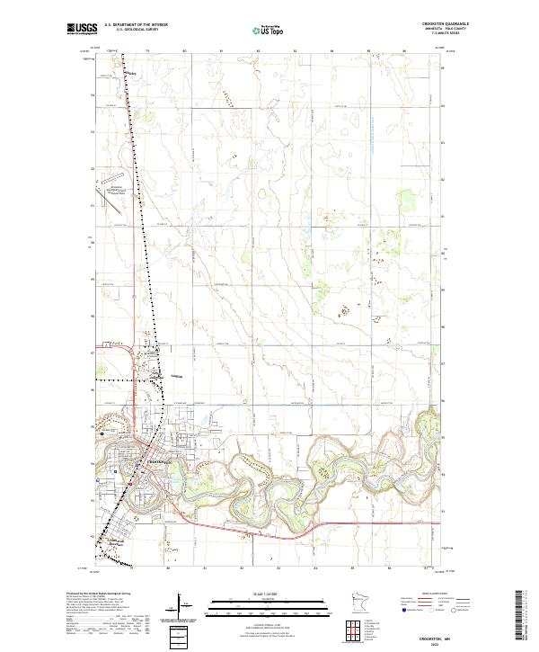 Crookston, MN — USGS 7.5-minute topo (2022)