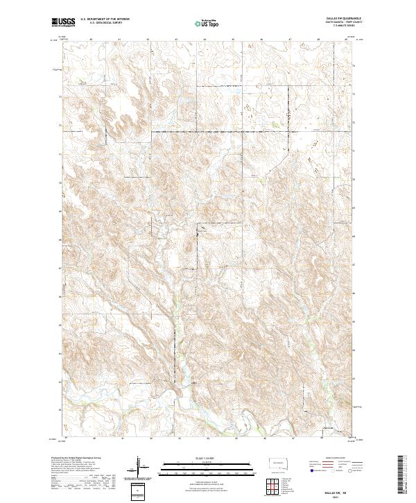 Dallas SW, SD — USGS 7.5-minute topo (2021)