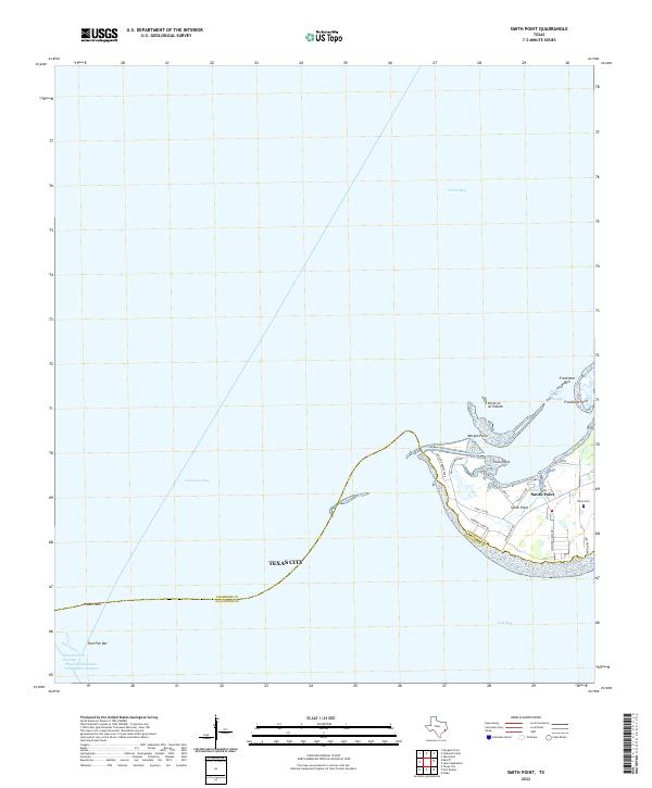 Smith Point, TX — USGS 7.5-minute topo (2022)