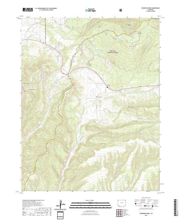 Thompson Park, CO — USGS 7.5-minute topo (2022)