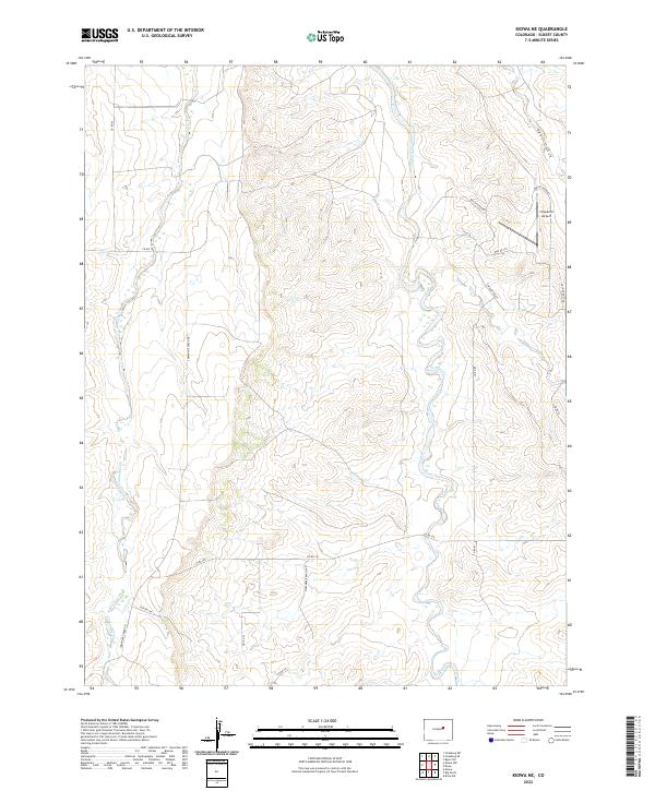 Kiowa NE, CO — USGS 7.5-minute topo (2022)