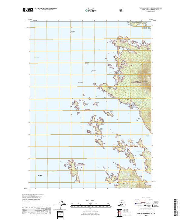 Port Alexander D-5 NE, AK — USGS 7.5-minute topo (2021)