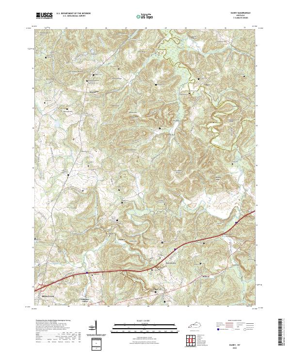 Olney, KY — USGS 7.5-minute topo (2022)